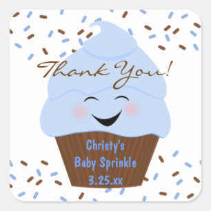 Sprinkings Cupcake Sticker pour bébé garçon