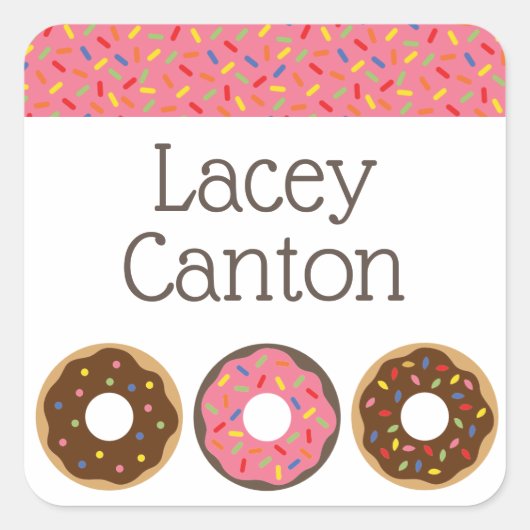 Sprinkings Donuts Stickers personnalisés (Devant)