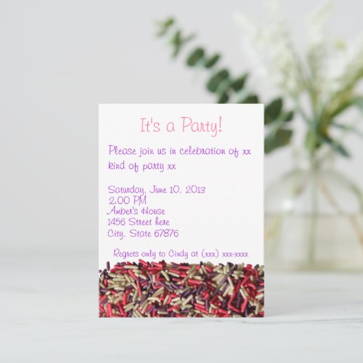 Sprinkings party invitation (Debout devant)