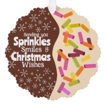 Sprinkle All the Way Foto Ornament Kerstkaart