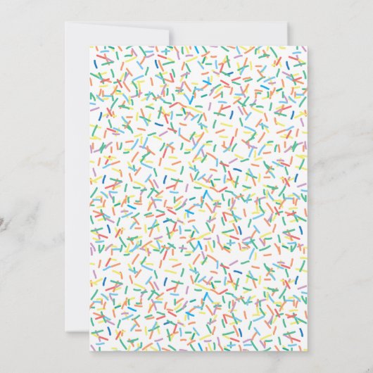 Sprinkle Baby shower Invitation Kaart (Achterkant)