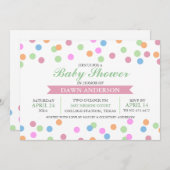 Sprinkle Baby shower Invitation Kaart (Voorkant / Achterkant)