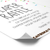 Sprinkle Baby shower Party Sign Poster (Hoek)