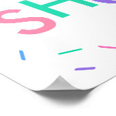 Sprinkle Baby shower WelkomstPoster Poster (Hoek)