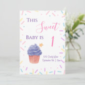 Sprinkle Birthday Invitation Kaart (Staand voorkant)