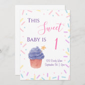 Sprinkle Birthday Invitation Kaart (Voorkant / Achterkant)