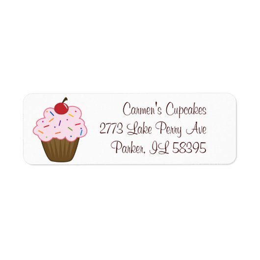 Sprinkle Cupcake Etiket (Voorkant)