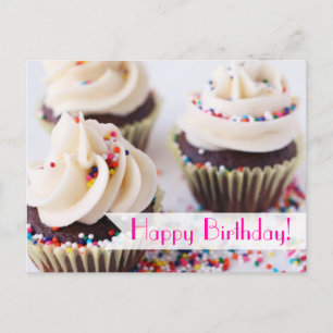 Sprinkle Cupcakes Happy Birthday Briefkaart