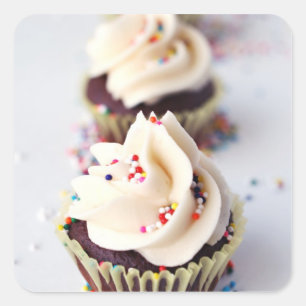 Sprinkle Cupcakes Vierkante Sticker