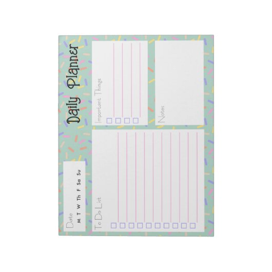 Sprinkle Daily Planner Notitieblok (Gedraaid)