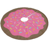 Sprinkle Donut Cute kerstboomrok Fleece Kerstboom Rok (Gekanteld)