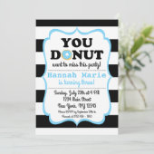 Sprinkle Donut Party Birthday Invitation Kaart (Staand voorkant)