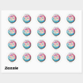Sprinkle Donut Thanks a Hole Bunch  Ronde Sticker (Vel)