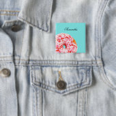 Sprinkle Donut Vierkante Button 5,1 Cm (In situ)