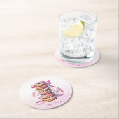 Sprinkle Donuts Pink Ribbon Paper Onderzetter (Insitu)