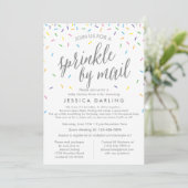 Sprinkle door Mail Baby shower Invitation Kaart (Staand voorkant)