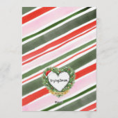 Sprinkle Gingerbread, Pink Holiday 1st Birthday Kaart (Achterkant)