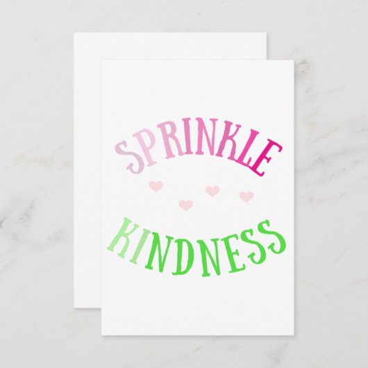 SPRINKLE KINDNESS Note Kaart (Voorkant / Achterkant)