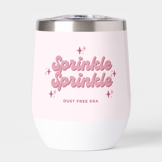 Sprinkle Pink Thermal Wine Tumbler (Voorkant)