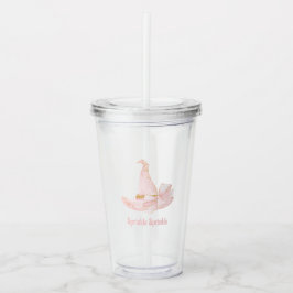 Sprinkle Pink Witch Pet Tumbler Acryl Drinkbeker