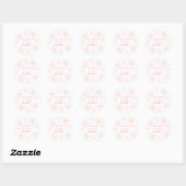 Sprinkle Ribbon Baby Shower Round Stickers (Feuille)