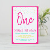 Sprinkle Sparkle Sweet Rainbow Confetti Verjaardag Kaart (Staand voorkant)