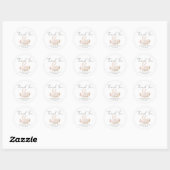 Sprinkle Sprinkle Sprinkle Sweet Bunny Calligraphy Ronde Sticker (Vel)