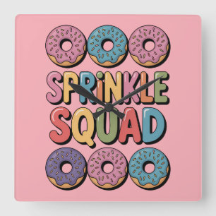 Sprinkle Squad   Baby-strooi Vierkante Klok