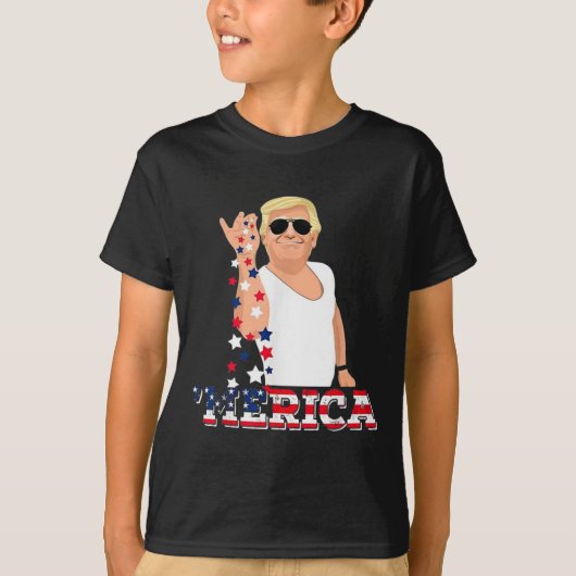 Sprinkle van juli Trump America Independence Da T-shirt (Voorkant)