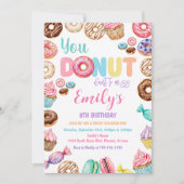 Sprinkled Donut Birthday Party for Girl Invitation (Devant)