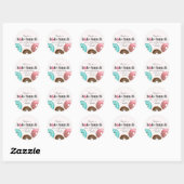 Sprinkled Donut Circle Favor Sticker Party (Vel)