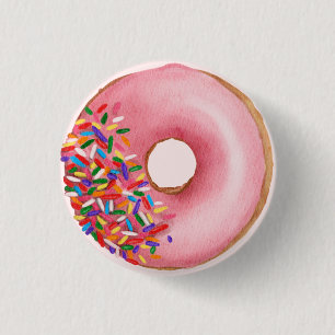 Sprinkled Donut Verjaardagsfeestje Baby shower Fav Ronde Button 3,2 Cm