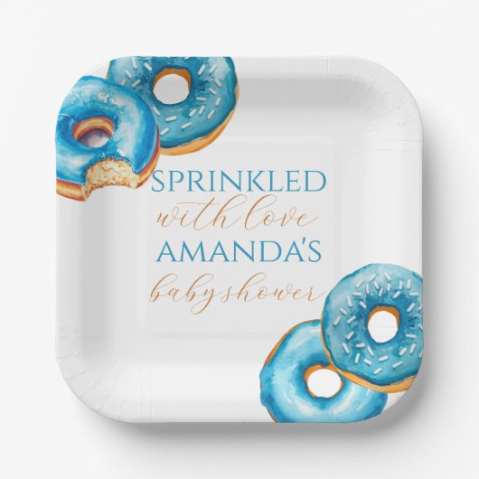 Sprinkled with Love Customizable Square Plate Papieren Bordje (Voorkant)
