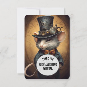 Sprinklepaws Dank je Steampunk dier Aangepast Bedankkaart