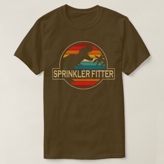Sprinkler Fitter Dinosaur T-shirt (Design voorkant)
