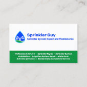 Sprinkler reparatie en installatie visitekaartje (Voorkant)