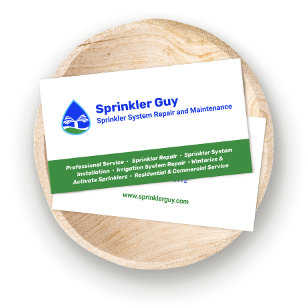 Sprinkler reparatie en installatie visitekaartje