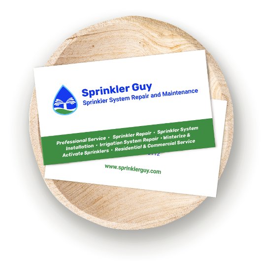 Sprinkler reparatie en installatie visitekaartje