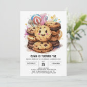 Sprinkles Aangepaste Waterverf Cookies Verjaardag Kaart (Staand voorkant)