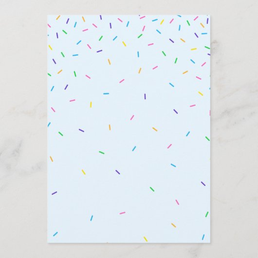 Sprinkles Baby shower Bingo Game Kaart (Achterkant)