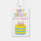 Sprinkles Birthday Cake Personalized Gift Labels Cadeaulabel (Voorkant)