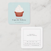 Sprinkles Cupcake Blue Bakery Square Visitekaartje (Voorkant / Achterkant)