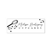 Sprinkles Cupcake Cake Bakery Baker Heart Logo Rubberstempel (Gestempeld)