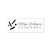 Sprinkles Cupcake Cake Bakery Baker Script Logo Rubberstempel (Afrduk)