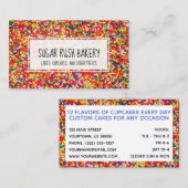 Sprinkles Cupcake Cake Bakery Sugar Visitekaartje (Voorkant / Achterkant)