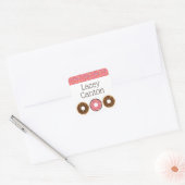 Sprinkles Donuts aangepaste gepersonaliseerde Stic Vierkante Sticker (Envelop)