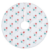 Sprinkles en sterren Vierde juli Patriottisch Kerstboom Rok (Voorkant)