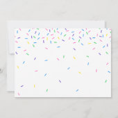 Sprinkles First Birthday Invitation, Cute & Modern Kaart (Achterkant)