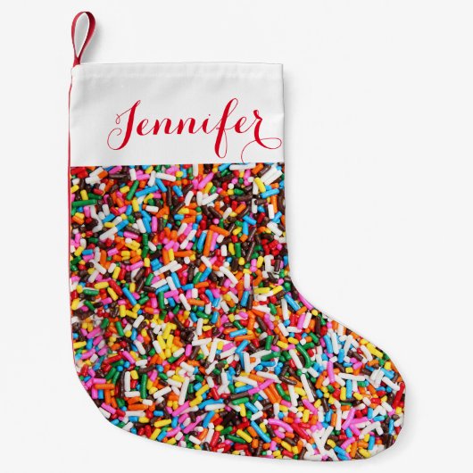 Sprinkles Gepersonaliseerde kerststop Kleine Kerstsok (Voorkant)