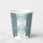 Sprinkles Hot Cocoa Winter Snowflakes Baby shower Papieren Bekers (Rechts)